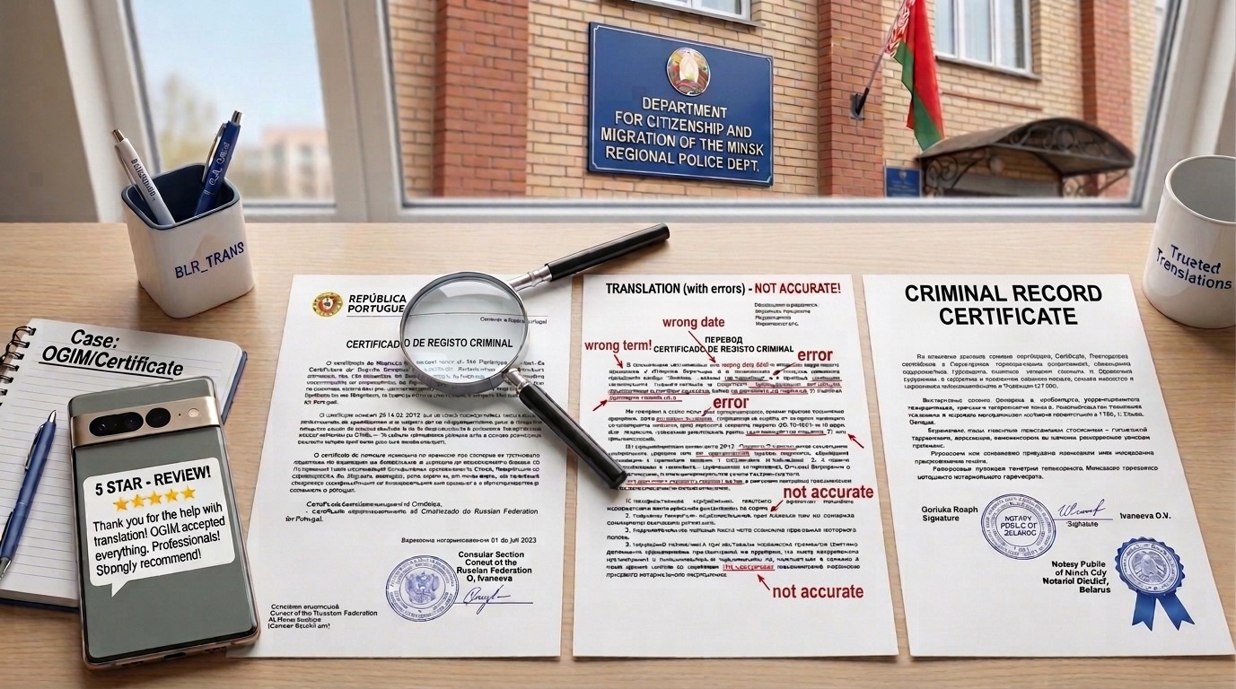 Translation of Portuguese Certificate of No Criminal Record